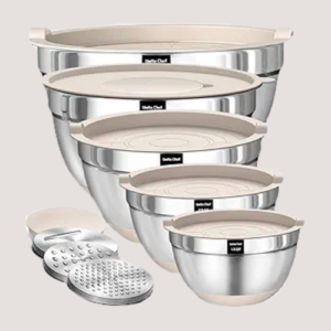 Umite Chef Stainless Steel Mixing Bowls Set with Lids