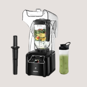 CRANDDI 2200W Commercial Quiet Blender, 80oz Pitcher, Black