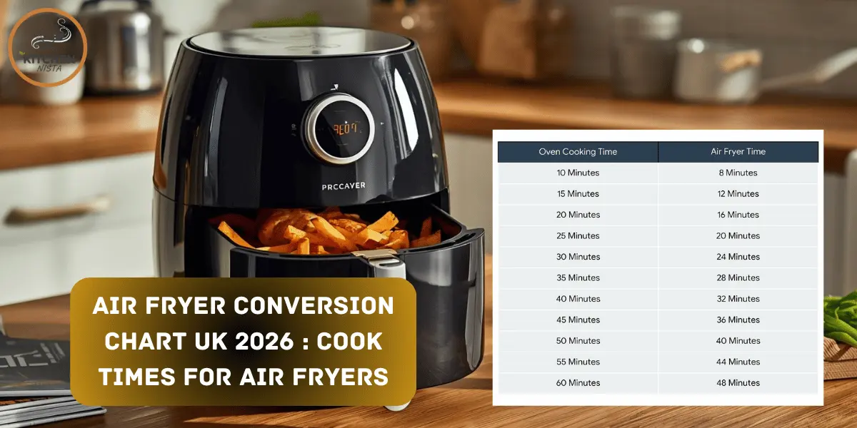 Air Fryer Conversion Chart UK 2026 : Cook Times for Air Fryers