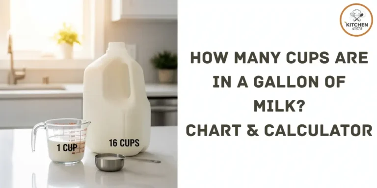 How Many Cups are in a Gallon of Milk? Chart & Calculator