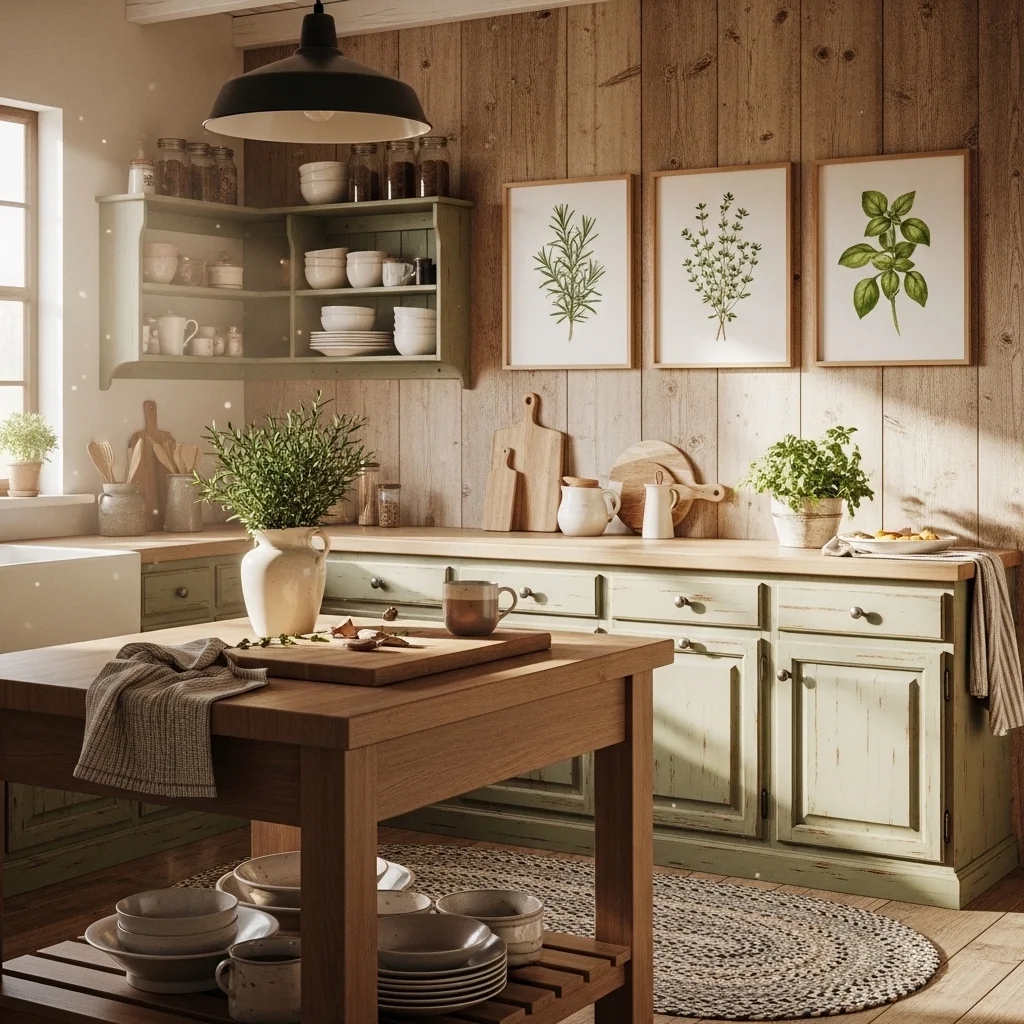 Stylish Wall Art for Kitchen with framed coffee photography above a modern breakfast bar