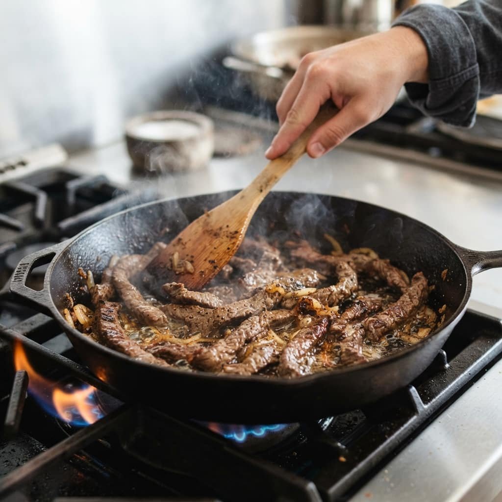 How to Make Pepper Steak and Rice