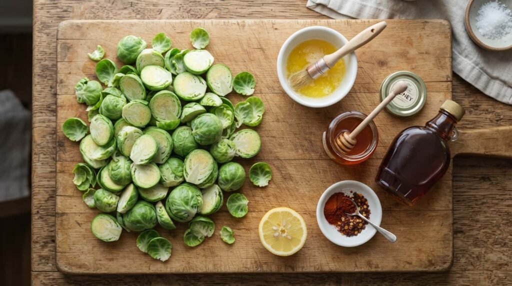 Ingredients for the Longhorn Brussel Sprouts Recipe