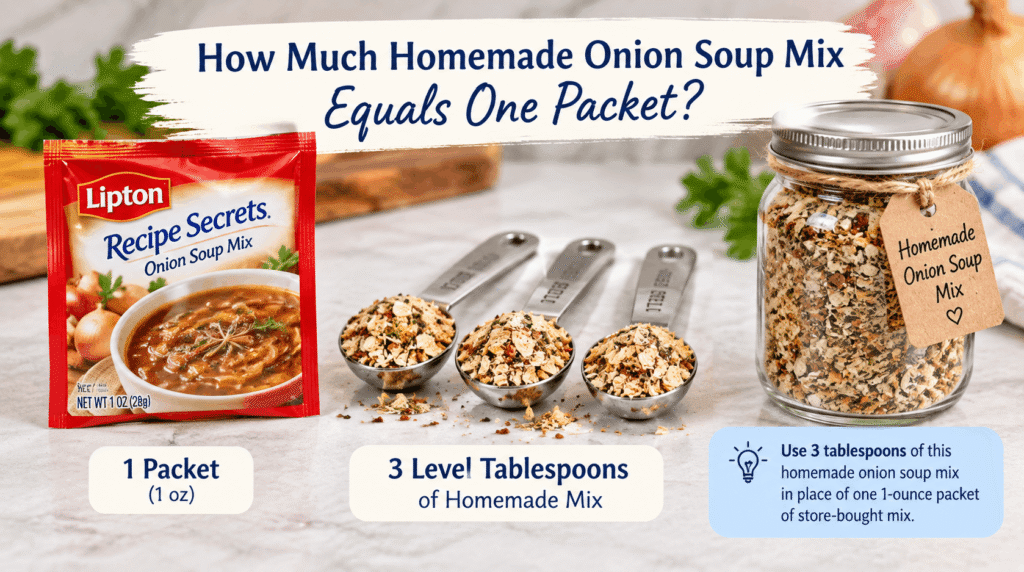 How Much Homemade Onion Soup Mix Equals One Packet?