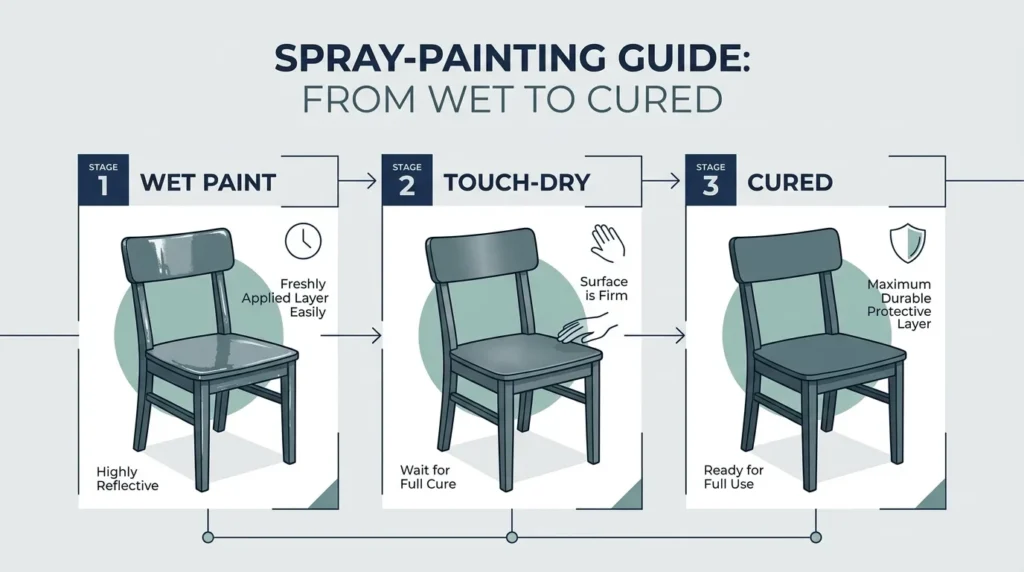 Infographic showing spray paint