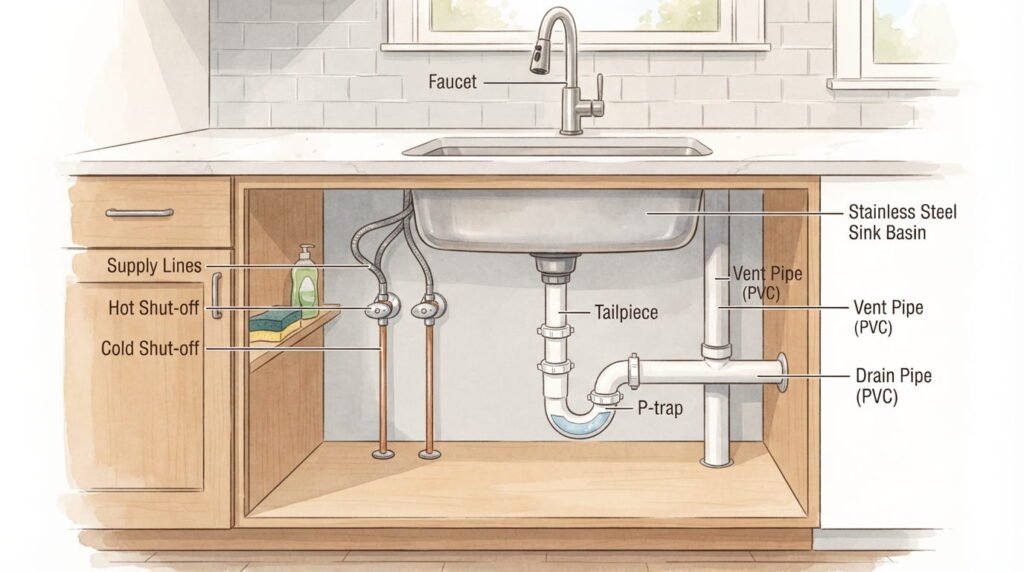 Kitchen Sink Plumbing Diagram: Parts Explained (2026)