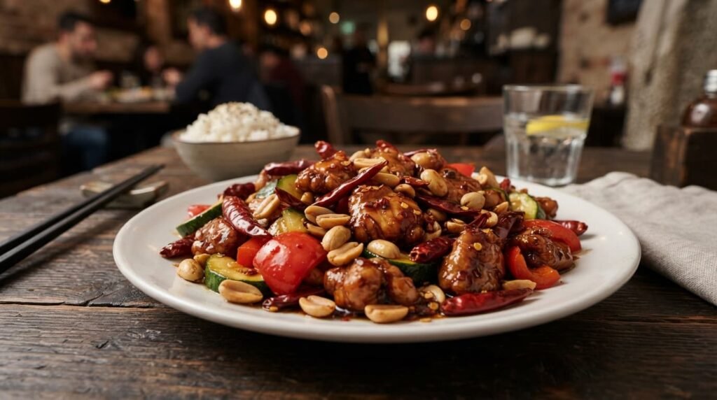Kung Pao Chicken Restaurant Plate