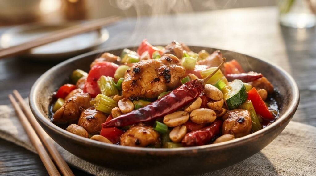 Steaming Bowl of Kung Pao Chicken