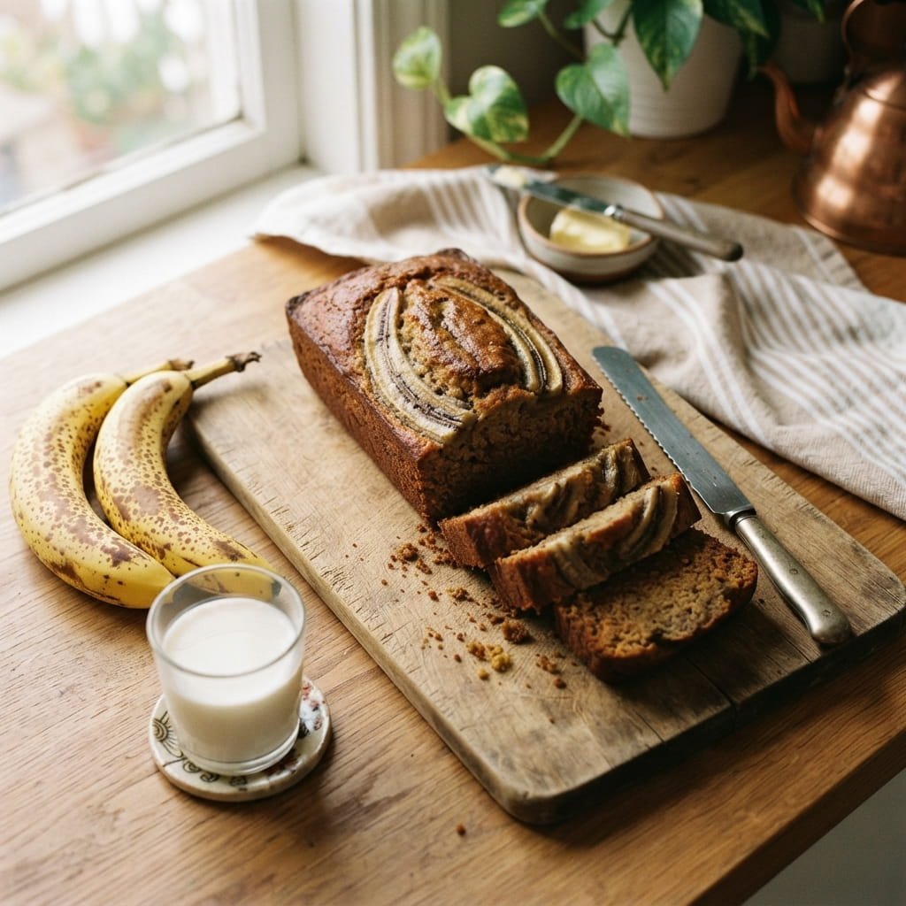 Banana Bread Recipe with 2 Bananas (Moist and Easy)