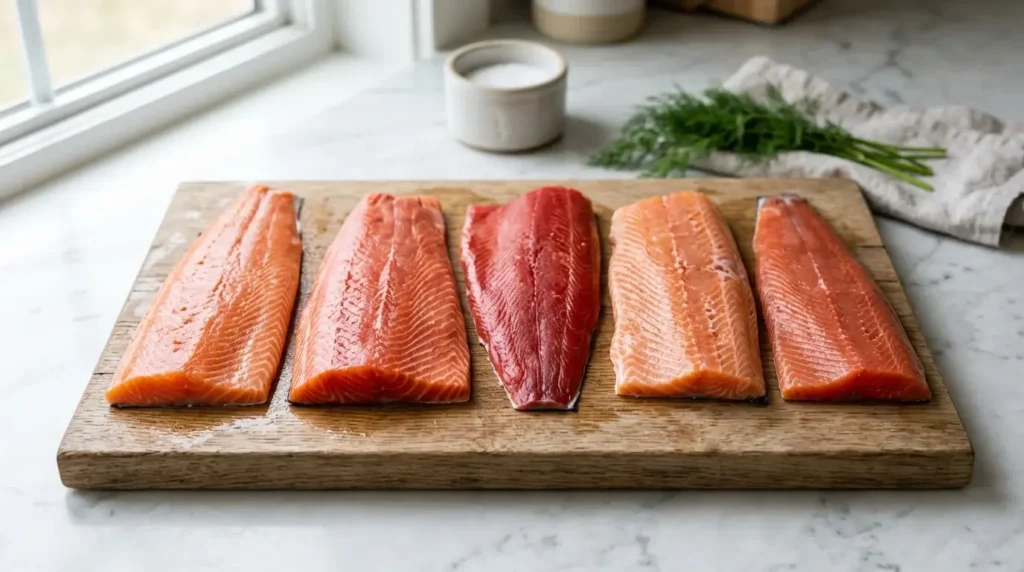 Steelhead and salmon fillets