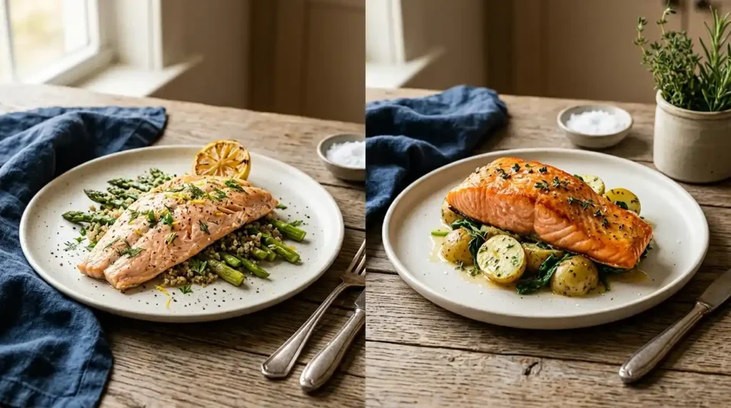 Steelhead trout and salmon dishes