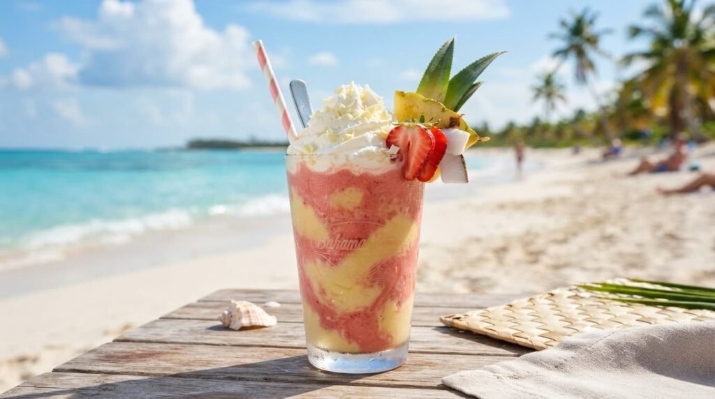 Bahama Mama Tropical Smoothie on the Beach
