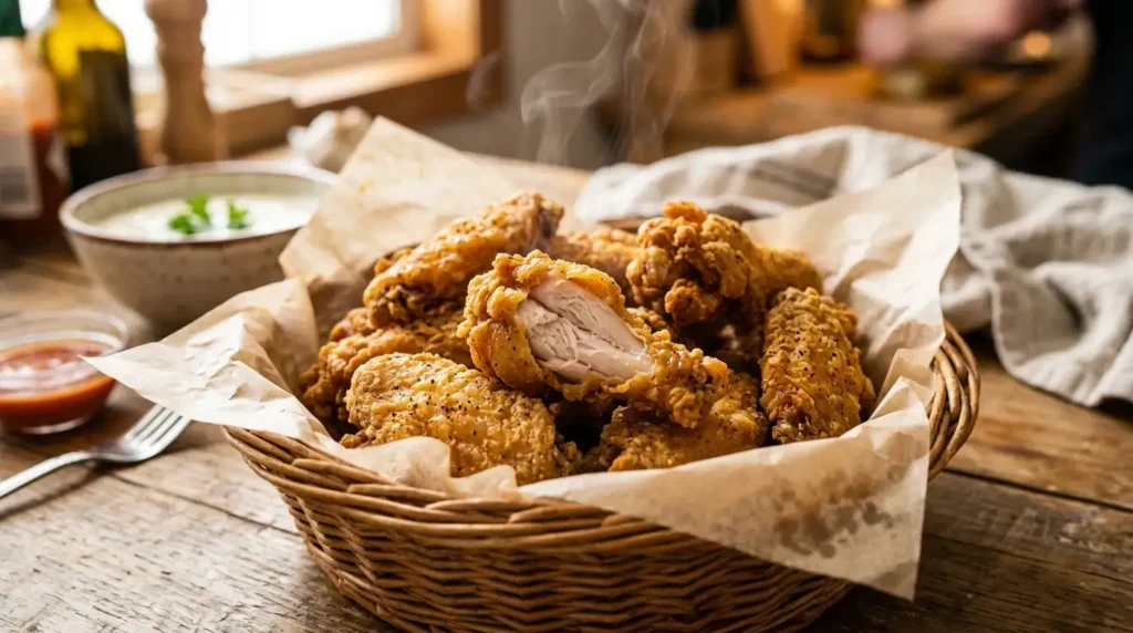 how long do you fry chicken wings