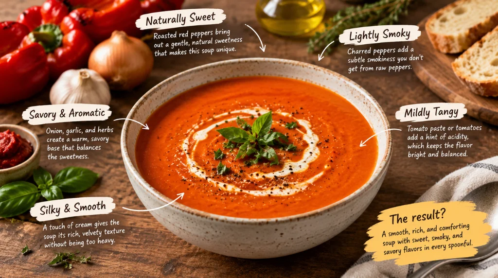 What Does Roasted Red Pepper Soup Taste Like?
