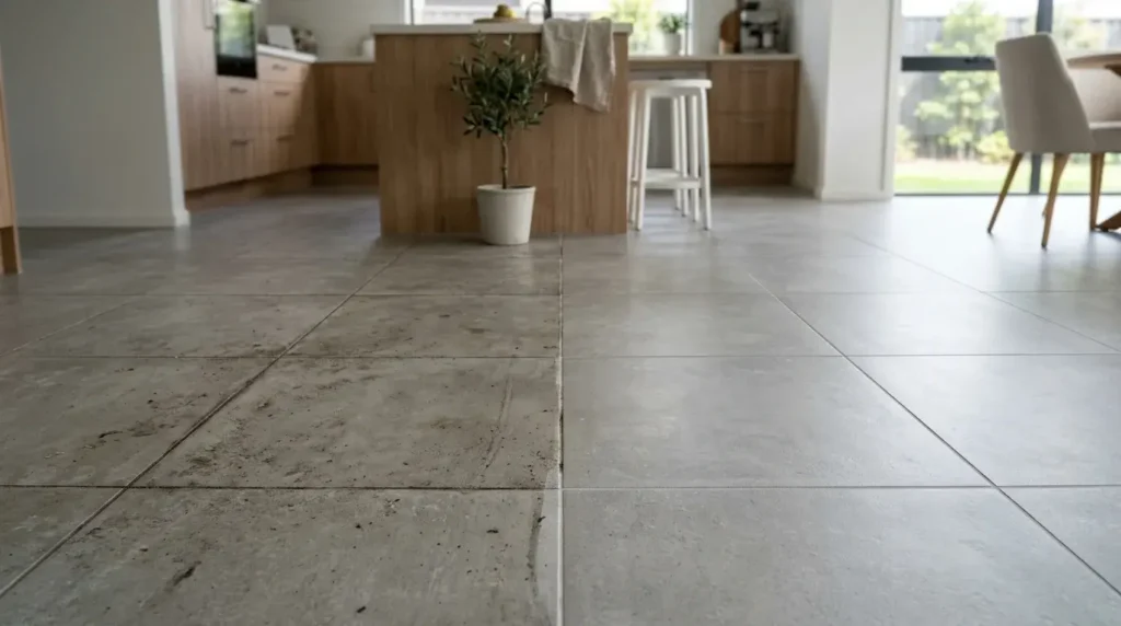 Cleaning tiled floor comparison