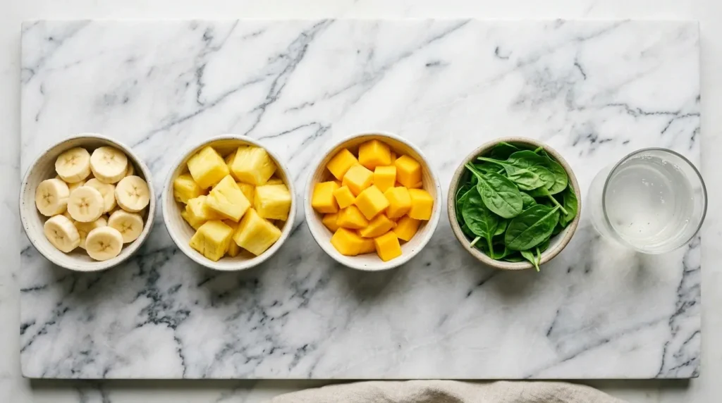 Ingredients on marble counter